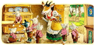 Сказка "Семеро козлят" иллюстрация