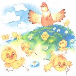 Картинка курицы наседки и цыплят