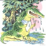 Крокодил плачет рисунок
