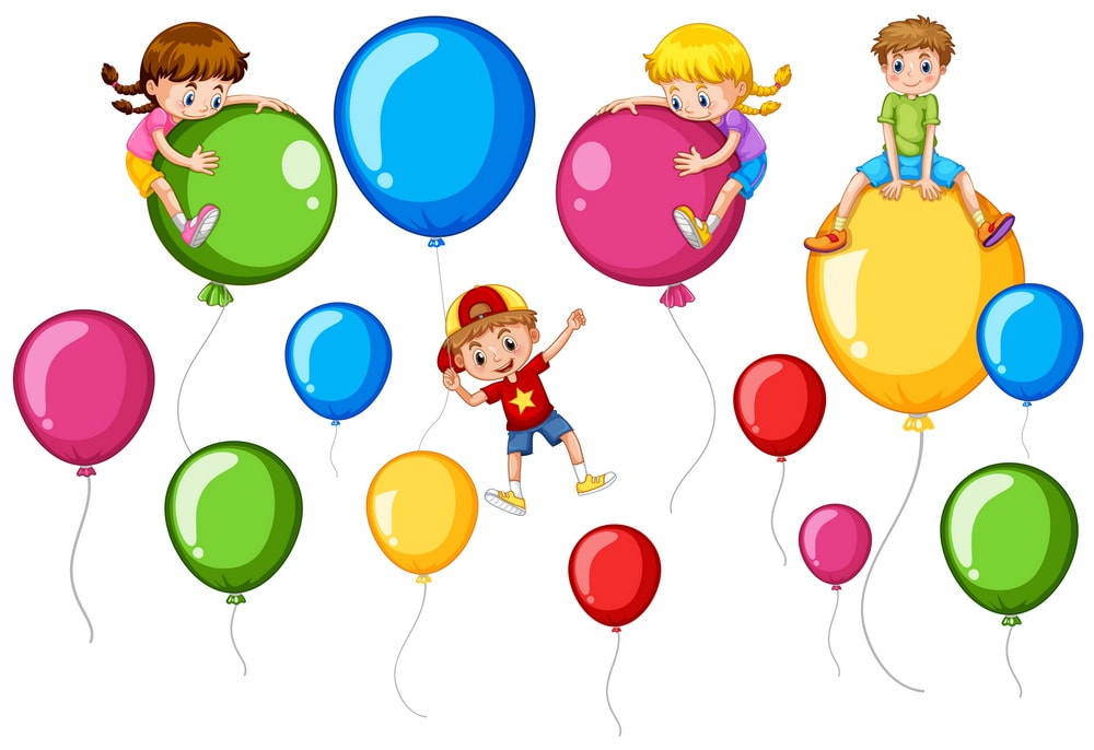 Дети на воздушных шарах