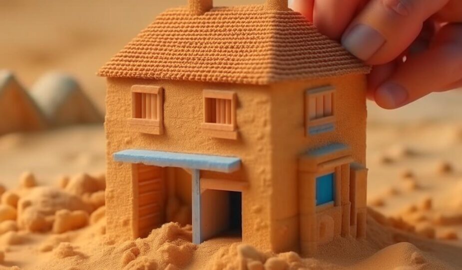 домик из песка