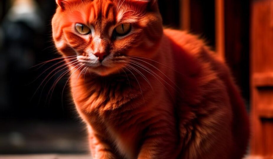 рыжая кошка