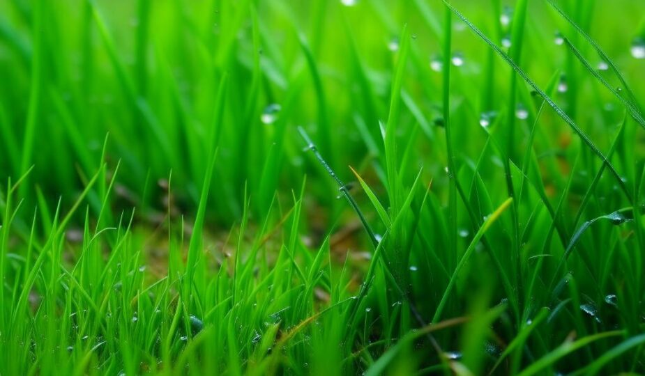 трава и дождь