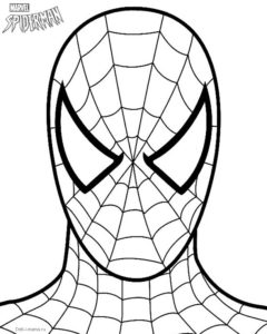Человек-паук лицо раскраска