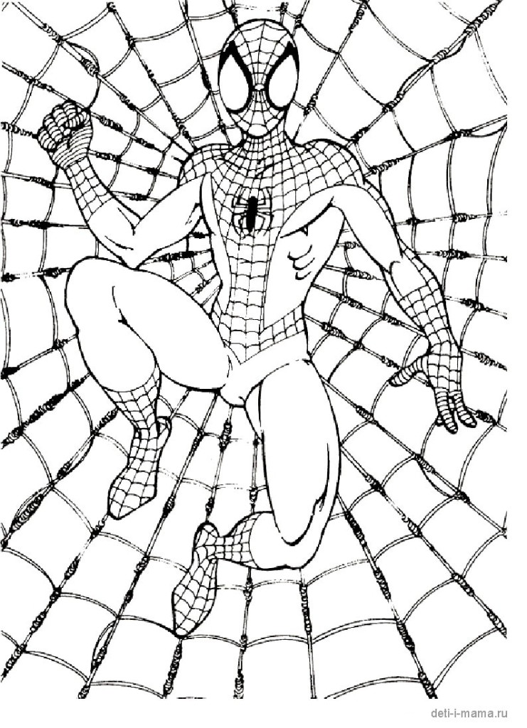 Раскраска Человек паук