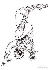 Человек-паук раскраска