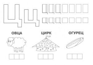 Раскраска буква Ц